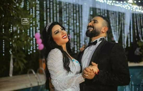 صورة زفاف احمد سعد وسمية الخشاب