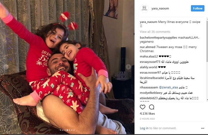 عائلة عماد متعب تحتفل بالكريسماس
