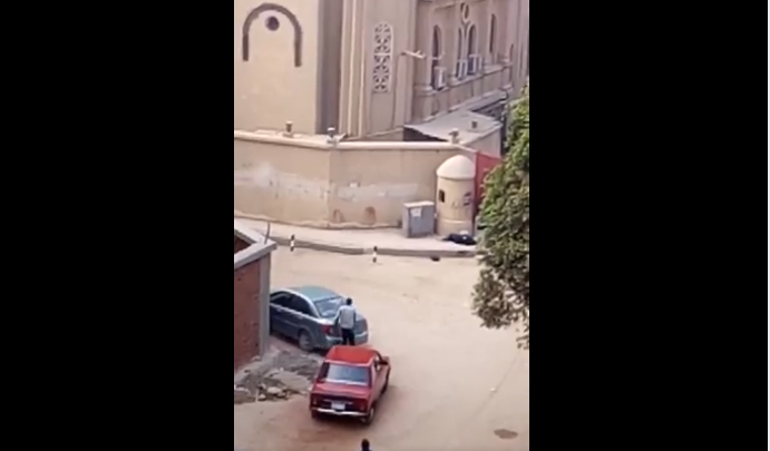 أول فيديو لتبادل إطلاق النار بين الإرهابي وقوات الأمن بحلوان