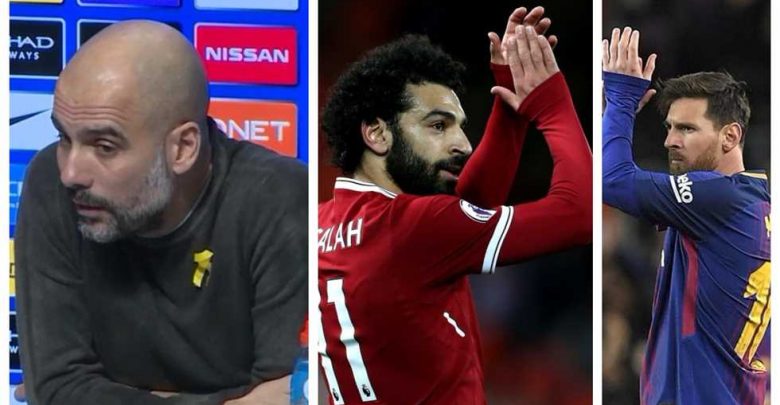 رد قوي من جوارديولا على مقارنة محمد صلاح بميسي