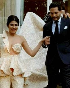 مرام بن عزيزة في زفافها