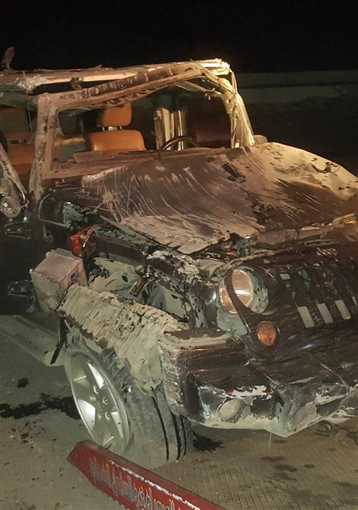 حادث مروع لعائله محمد رمضان ونقلهم للمستشفي