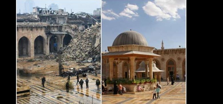 بالصور| سوريا قبل وبعد القصف.. الضحكات إنقلبت لدموع وهذا ما حدث مع المعالم الأثرية