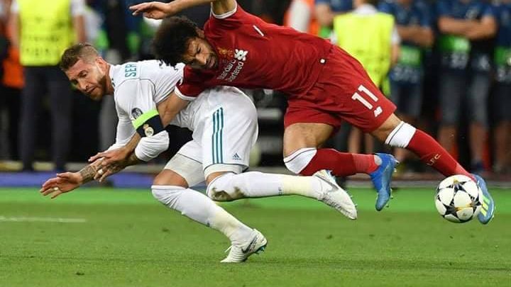 إصابة محمد صلاح في نهائي دوري أبطال أوروبا