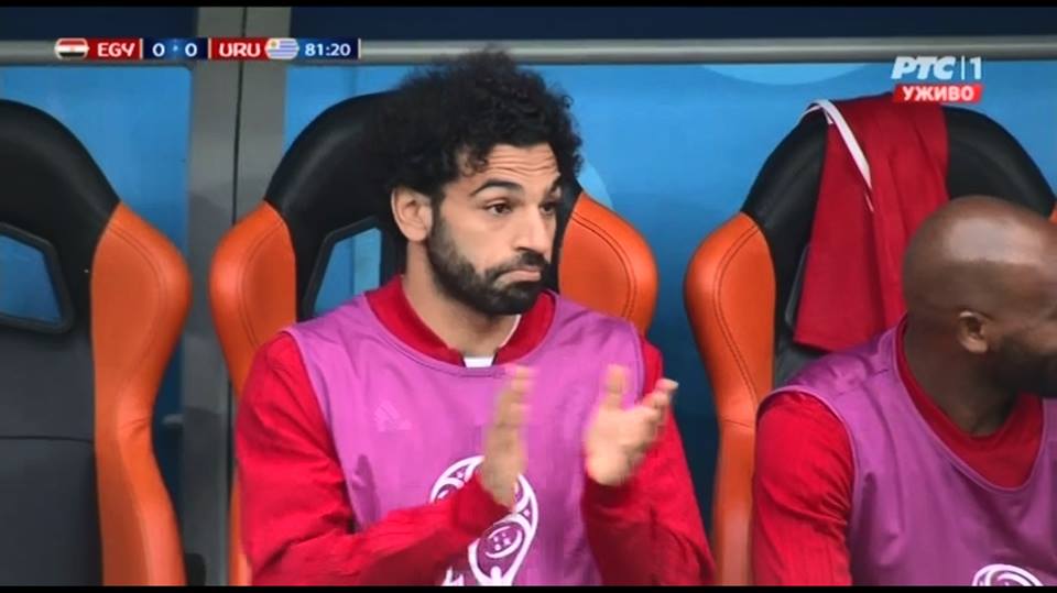 انفعالات محمد صلاح في خسارة مصر أمام الأوروجواي