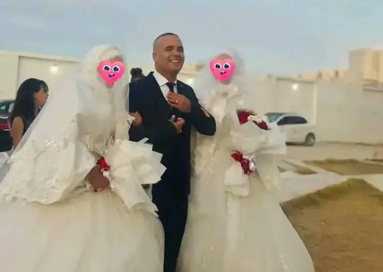 رجل جزائري يتزوج عروسين بحفل واحد