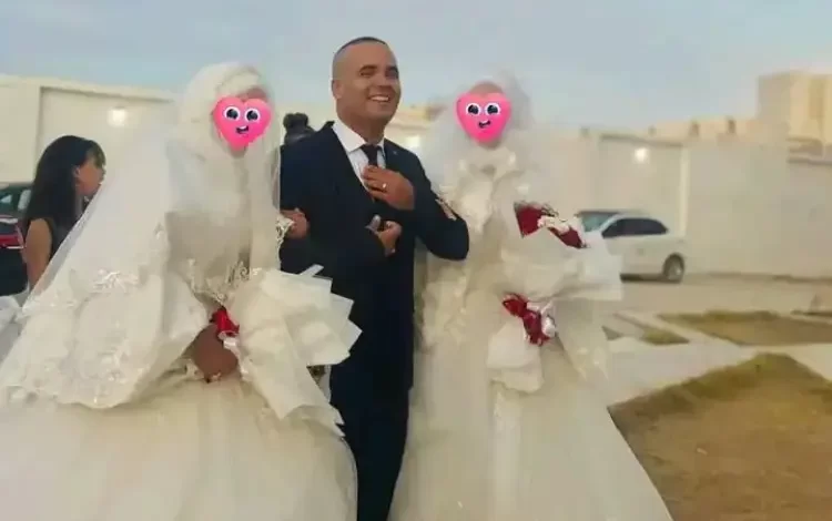 رجل جزائري يتزوج عروسين بحفل واحد