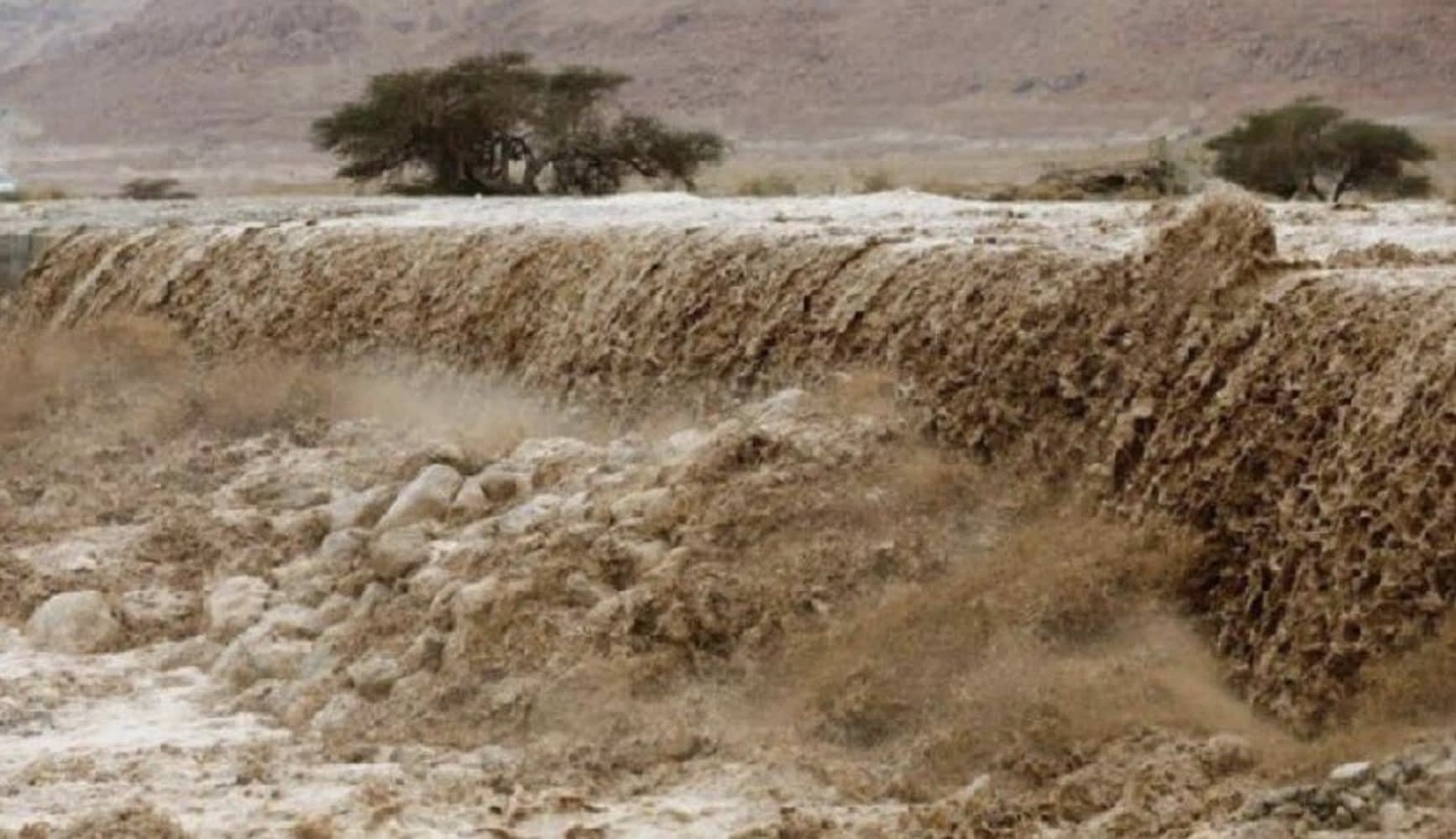 صحراء الأردن تتحول إلى بحر
