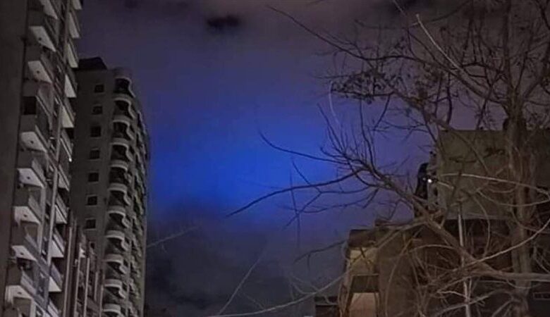 اللون الأزرق الذي ظهر في السماء بعد زلزال تركيا