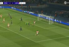 أهداف مباراة باريس سان جيرمان وارسنال اليوم في دوري أبطال أوروبا