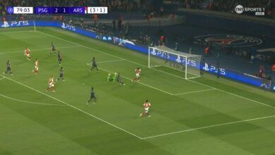 أهداف مباراة باريس سان جيرمان وارسنال اليوم في دوري أبطال أوروبا