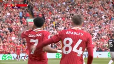 أهداف مباراة ليفربول وارسنال اليوم في الدوري الانجليزي