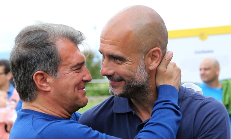 جوارديولا يطارد نجم برشلونة الذهبي… ولابورتا لا يمانع البيع مقابل 60 مليون يورو