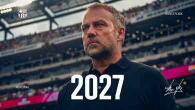 4 كوابيس ترعب هانزي فليك بعد تجديد عقده مع برشلونة حتى 2027