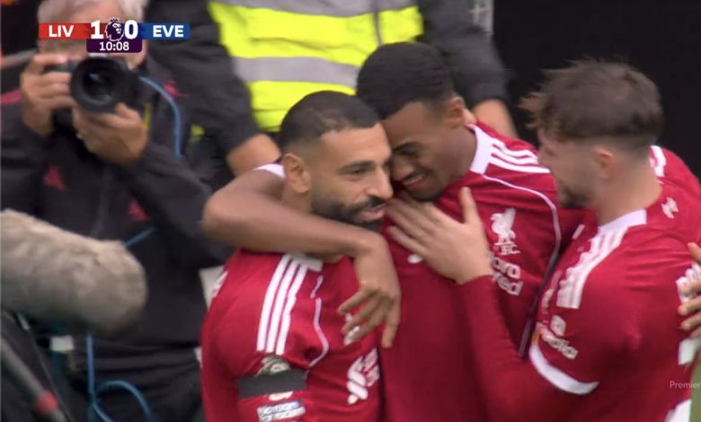 أهداف مباراة ليفربول وإيفرتون اليوم فى الدوري الإنجليزي