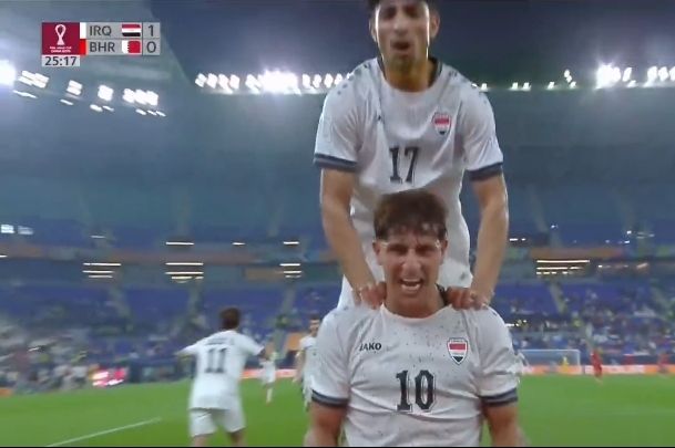 أهداف مباراة العراق والبحرين اليوم في كأس العرب 2025