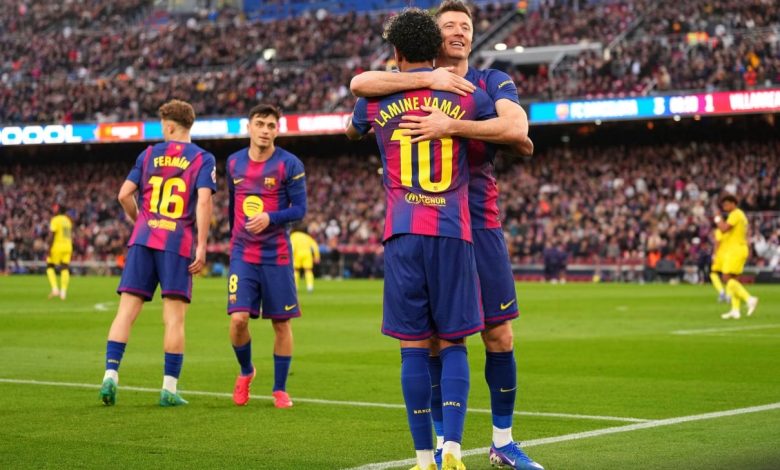 عرض قوي من برشلونة.. رباعية في فياريال بتوقيع لامين يامال