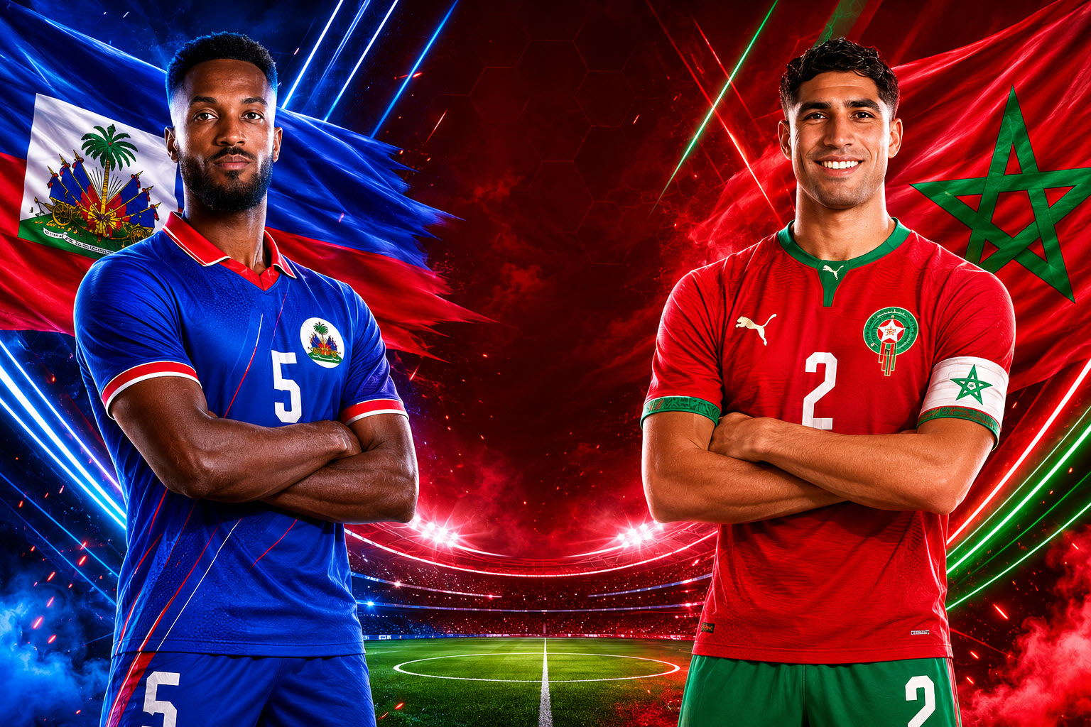 القنوات المفتوحة الناقلة لمباراة المغرب وهايتي اليوم في كأس العالم