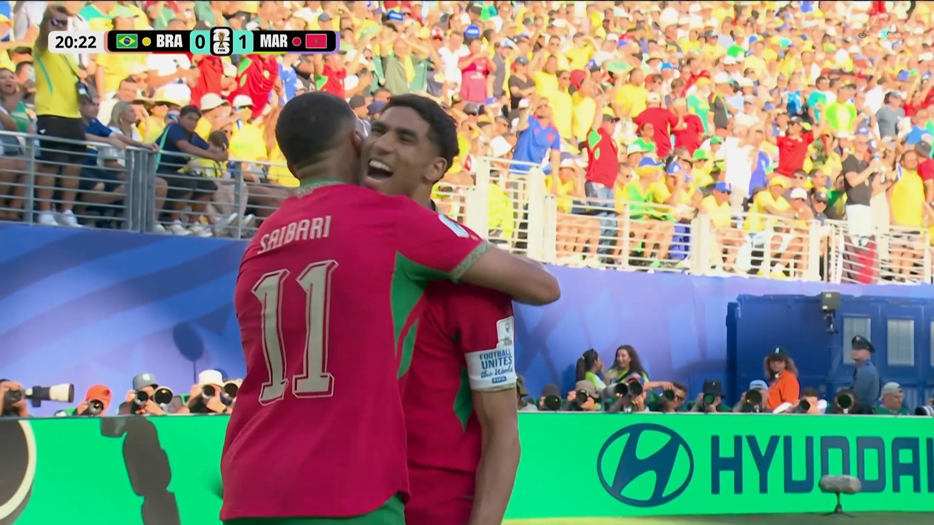 أهداف مباراة البرازيل والمغرب اليوم في كأس العالم