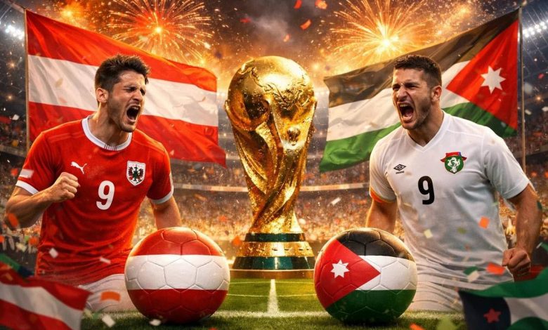 القنوات المفتوحة الناقلة لمباراة الأردن والنمسا اليوم في كأس العالم