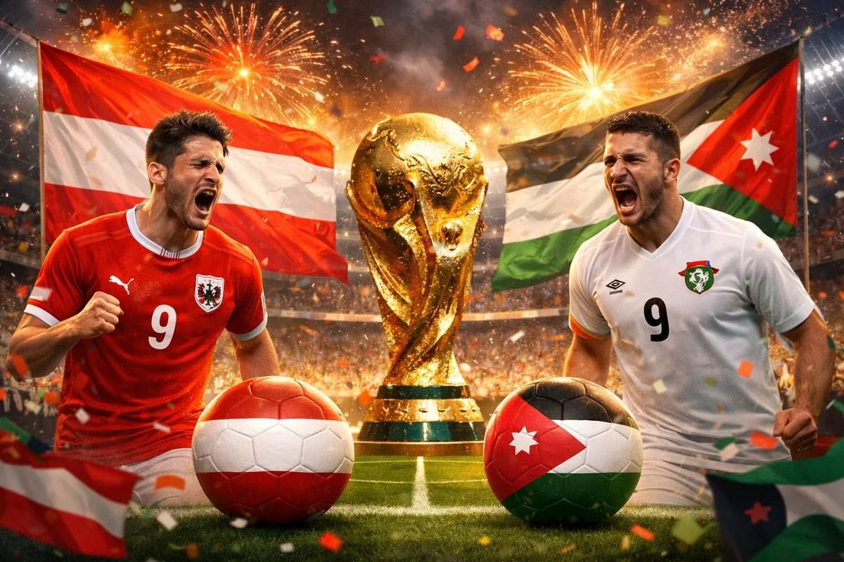 القنوات المفتوحة الناقلة لمباراة الأردن والنمسا اليوم في كأس العالم