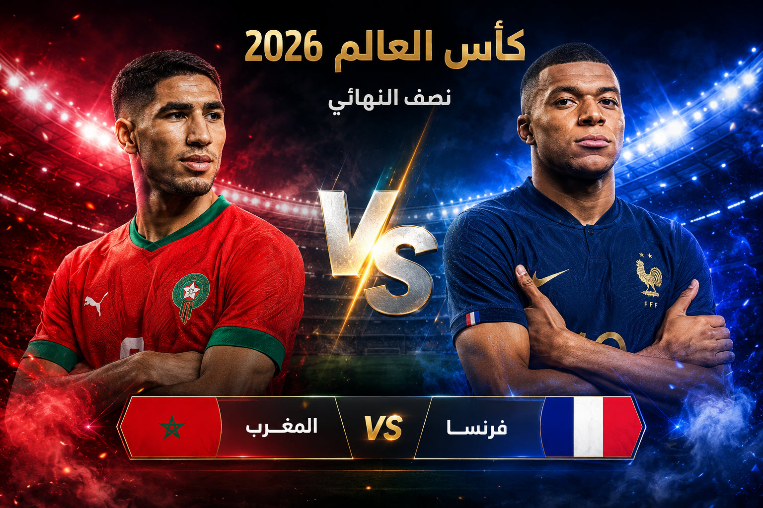 القنوات المفتوحة الناقلة لمباراة المغرب وفرنسا اليوم في كأس العالم 2026