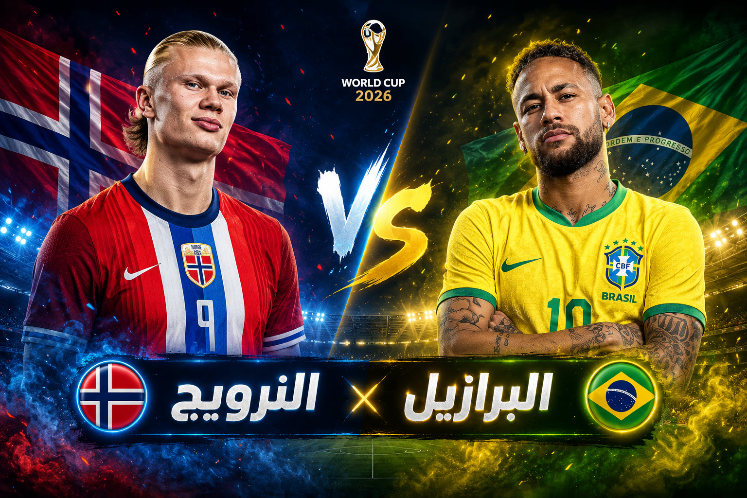 القنوات المفتوحة الناقلة لمباراة البرازيل والنرويج اليوم في كأس العالم
