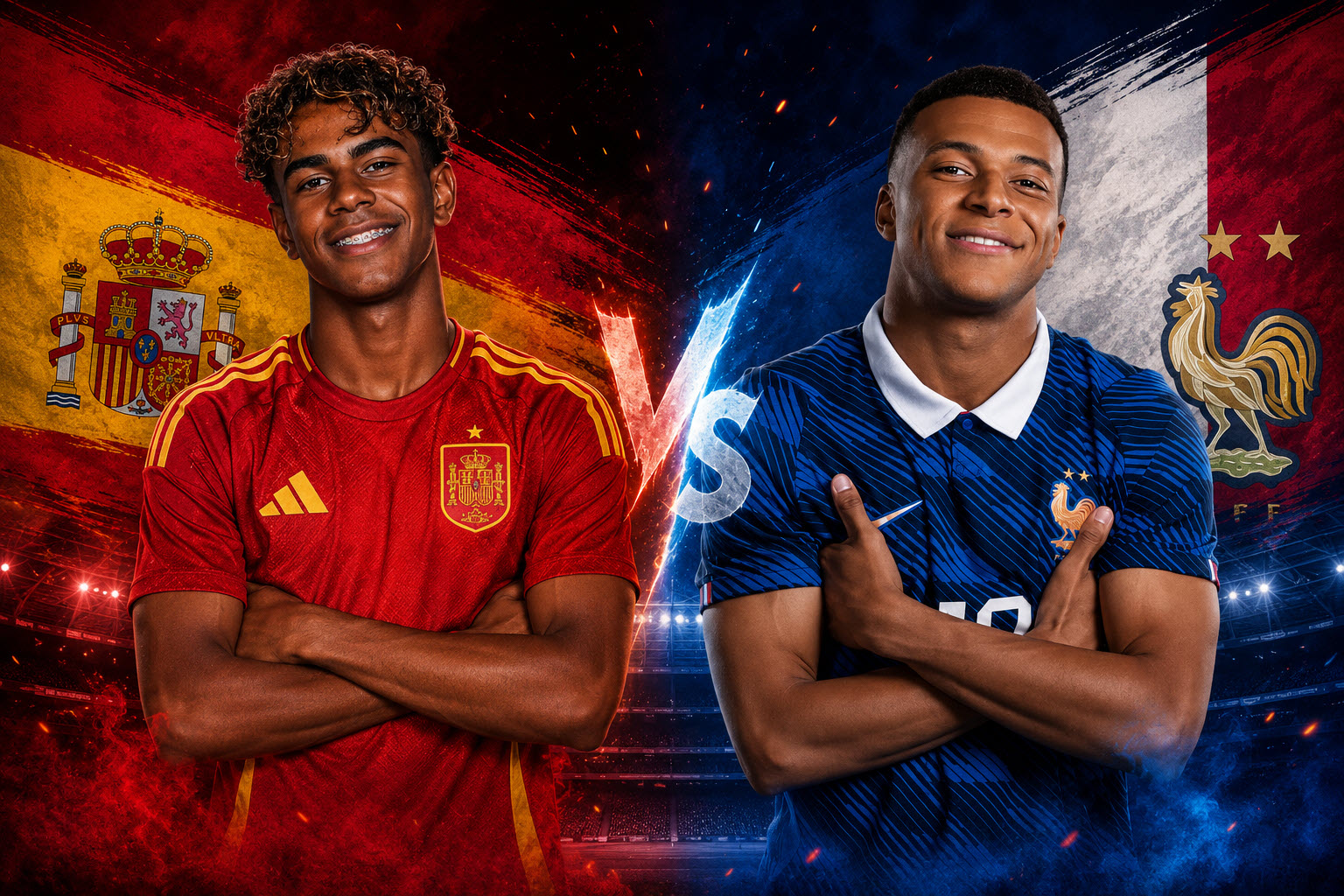 القنوات المفتوحة الناقلة لمباراة إسبانيا وفرنسا اليوم في نصف نهائي كأس العالم 2026