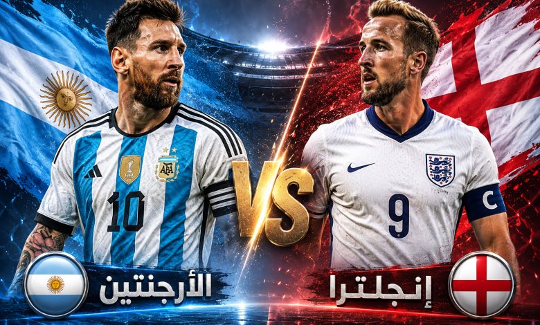 القنوات المفتوحة الناقلة لمباراة الأرجنتين وإنجلترا اليوم في كأس العالم 2026