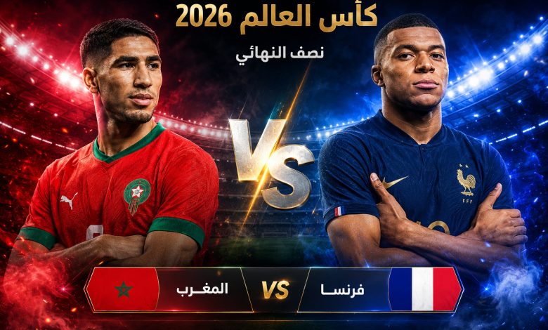 القنوات المفتوحة الناقلة لمباراة المغرب وفرنسا اليوم في كأس العالم 2026